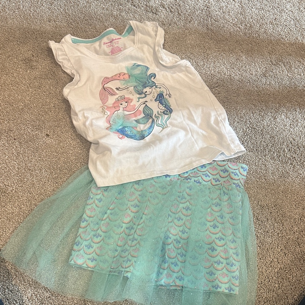 Tommy Bahama Mermaid White and Aqua Outfit